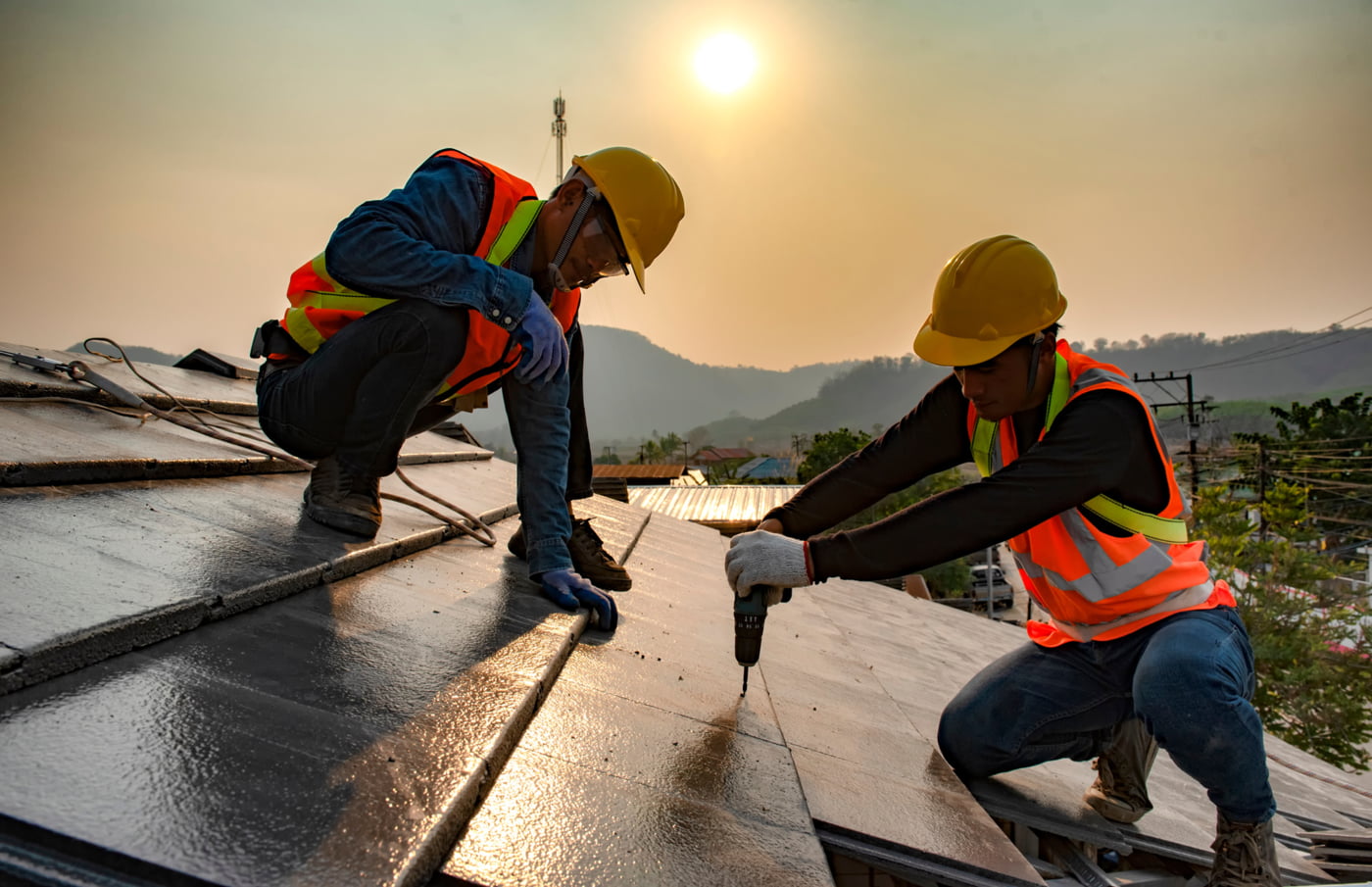 Professional roof repair and flashing service